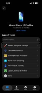 How To Make A Genius Bar Reservation using App support app