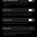 Screenshot showing auto brightness settings on iPhone